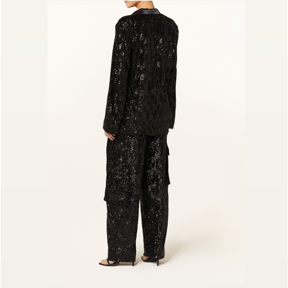 Rotate Birger Christensen Sequined Oversized Single-Breasted Blazer - Picture 4 of 5